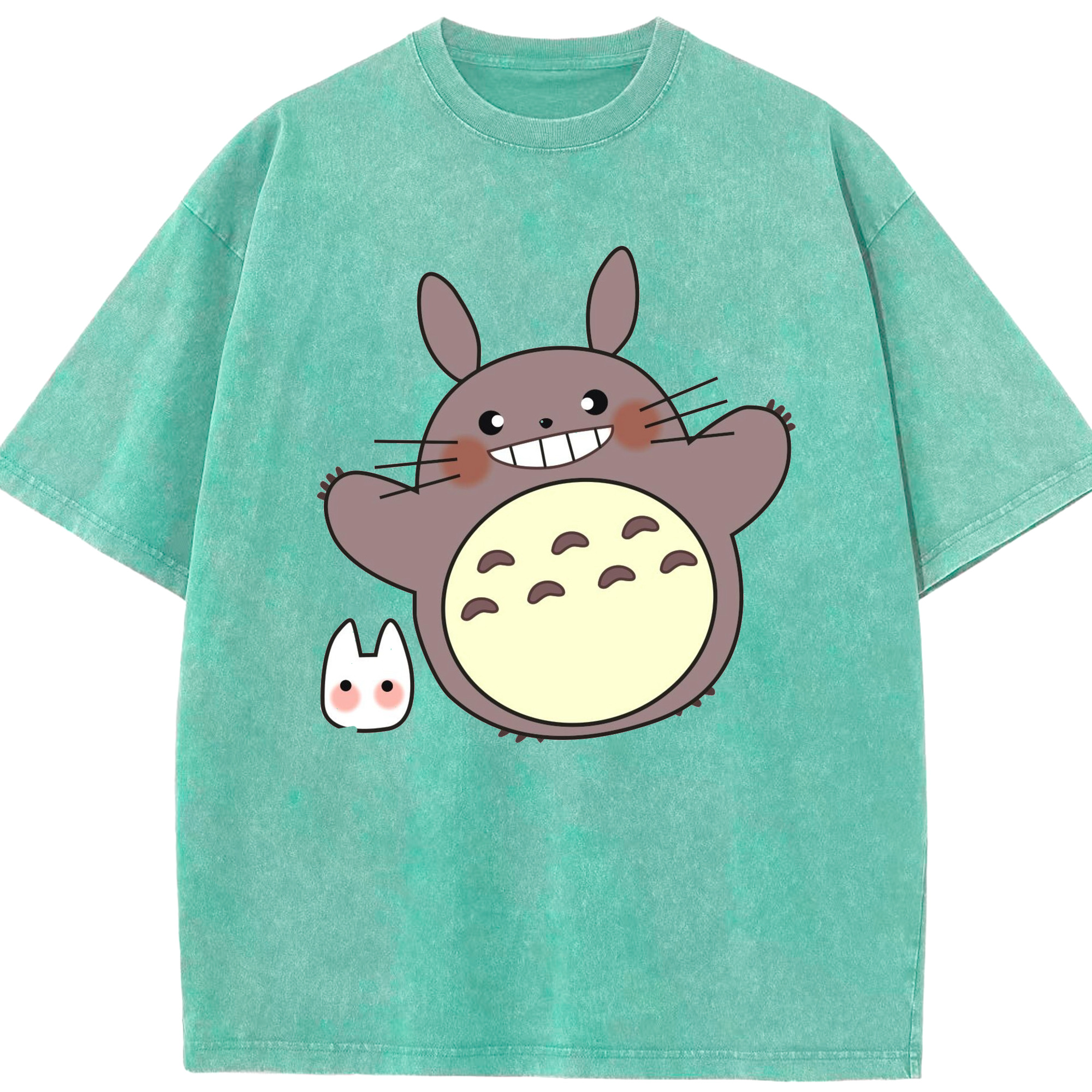 （画像用） となりのトトロ 草壁メイ 草壁サツキ My Neighbor Totoro Satsuki Kusakabe Mei Kusakabe 綿100% ヴィンテージ風 半袖Tシャツ（フロントプリント）